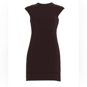 THEORY Embroidered Cap Sleeve Dress